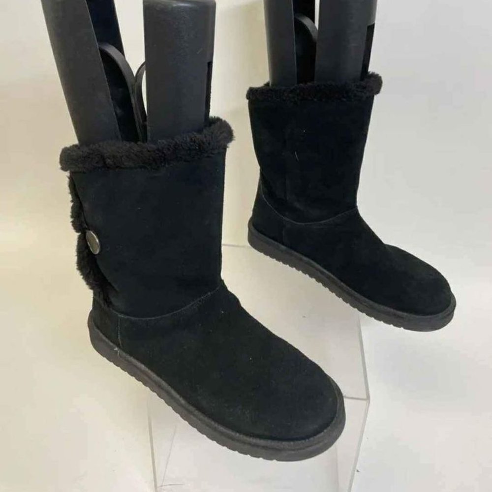 UGG Koolaburra Women's Black Winter Shearling Boots - Size 9